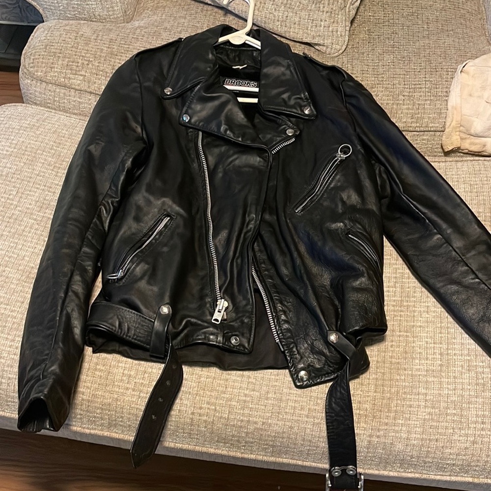 Leather jacket, worn a few times, no flaws.